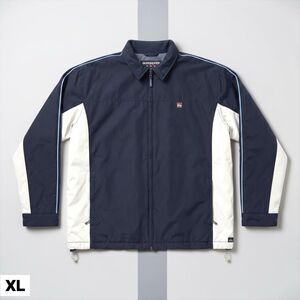 Vintage Quiksilver Colorblock Windbreaker Jacket Navy White Gray XL Lightweight
